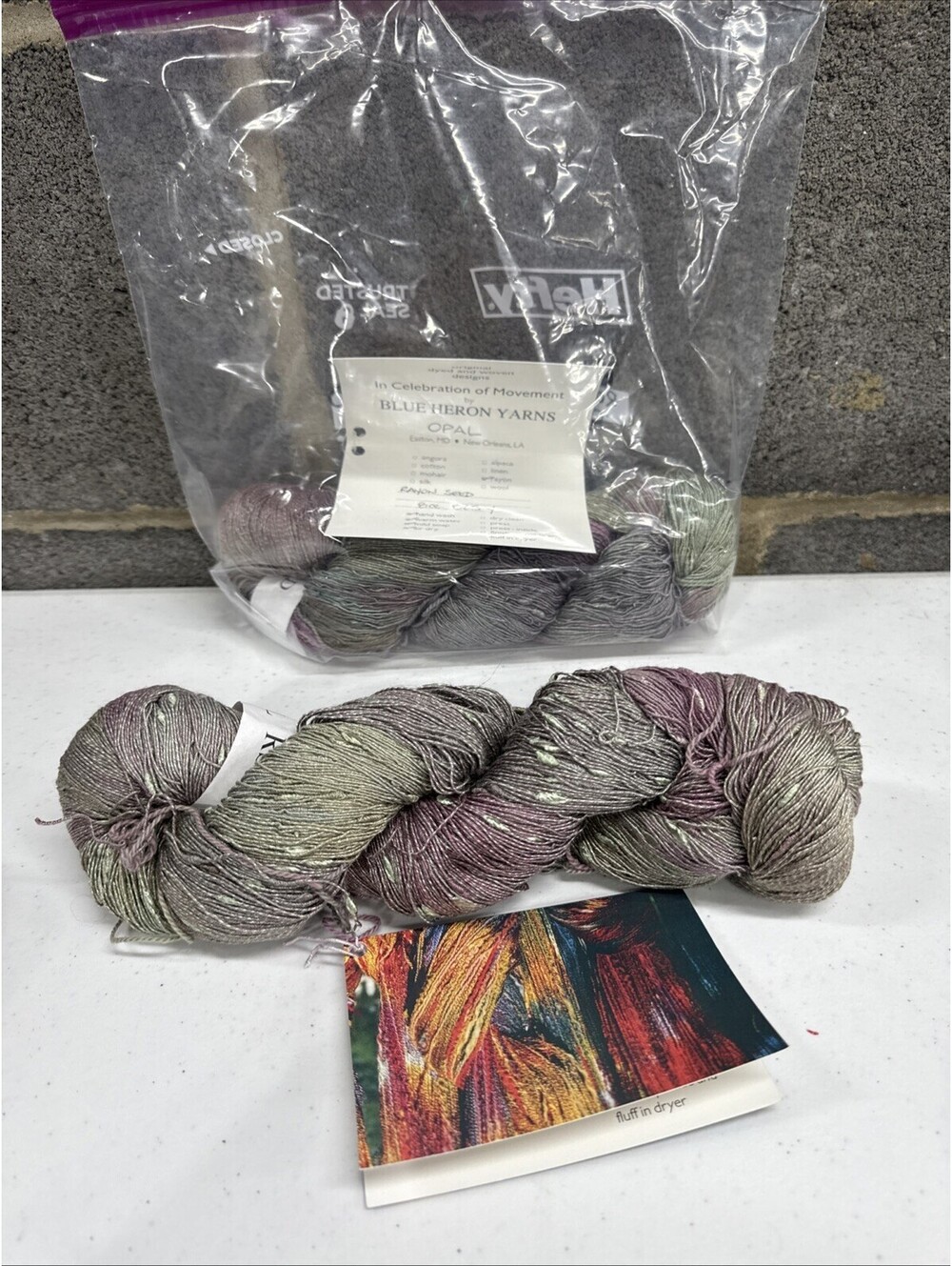 Blue Heron Yarns Rayon Seed Shade Opal 2 Skein Lot